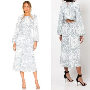 Jonathan Simkhai Mellie Marble print midi dress NWT size medium